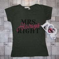 Футболка женская "MRS. RIGHT Always"
